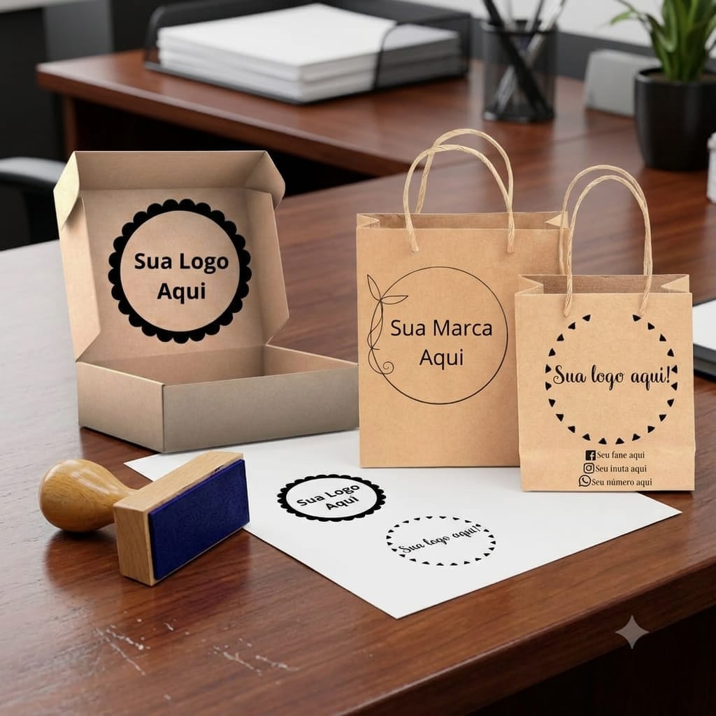 Carimbo para sacola kraft